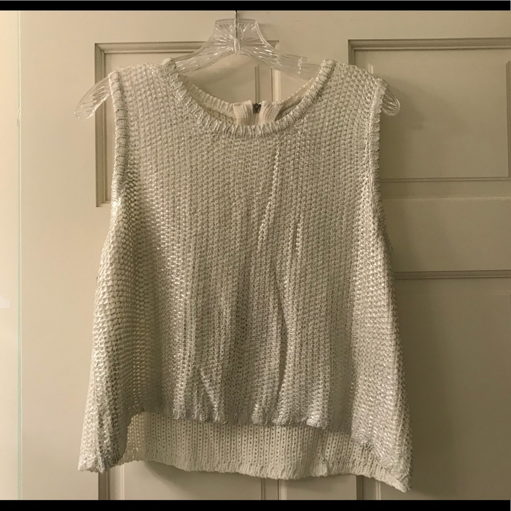 Metallic Crop Sweater